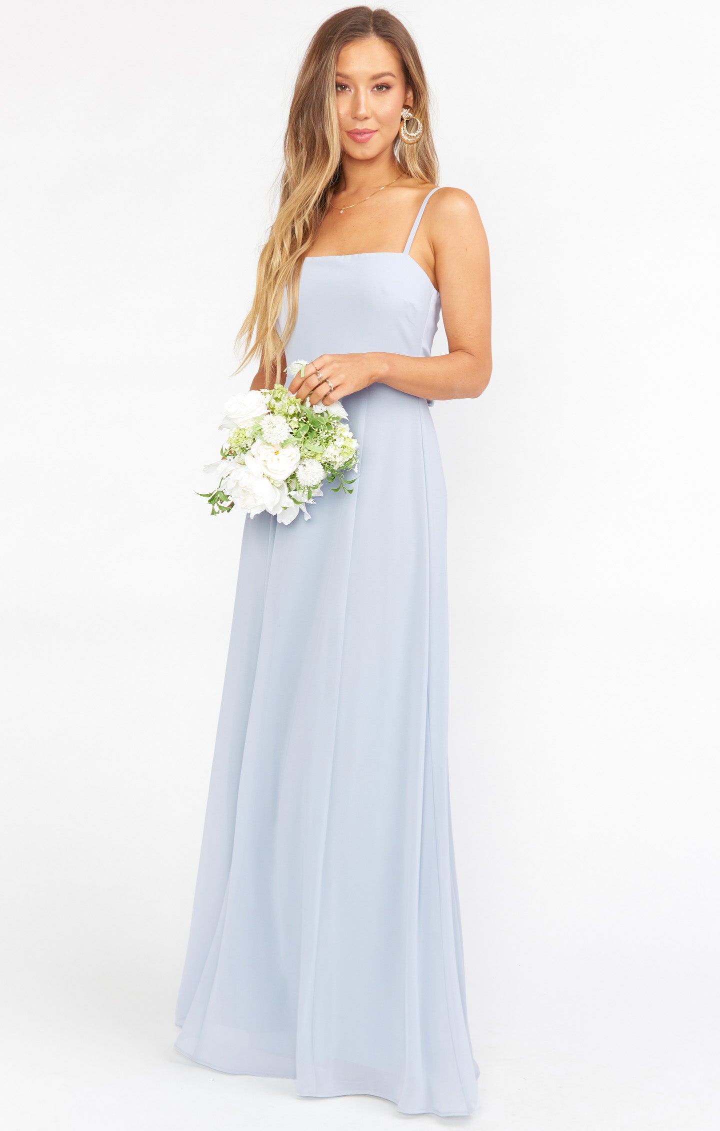 Lauren Tie Maxi Dress ~ Steel Blue ...